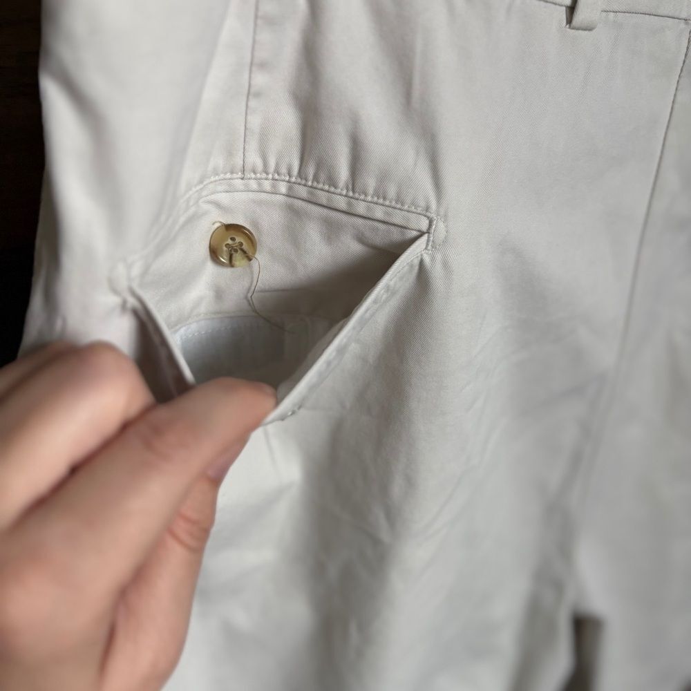 Peter Millar 36 Light Tan Khaki Pleated Front Shorts Sporty Boardwalk Preppy - Picture 10 of 10